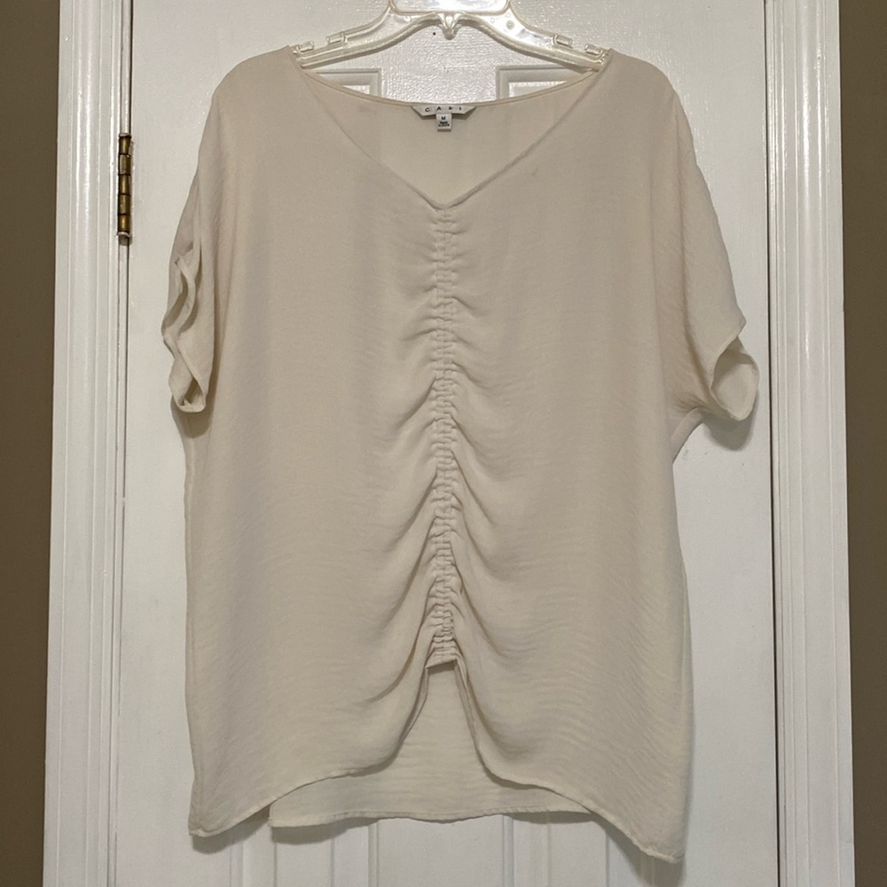 CAbi Sheer Cream Top